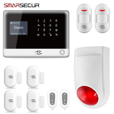 SMARSECUR ruski španjolski engleski H6 WIFI GSM alarmni sustav Sigurnost kućnog GSM alarmnog sustava APP Control Alarm DIY Kit-45