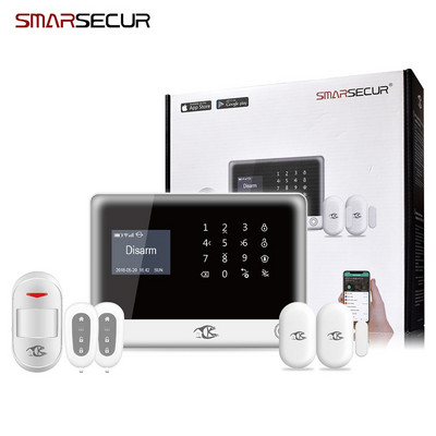 SMARSECUR ruski španjolski engleski H6 WIFI GSM alarmni sustav Sigurnost kućnog GSM alarmnog sustava APP Control Alarm DIY Kit-45