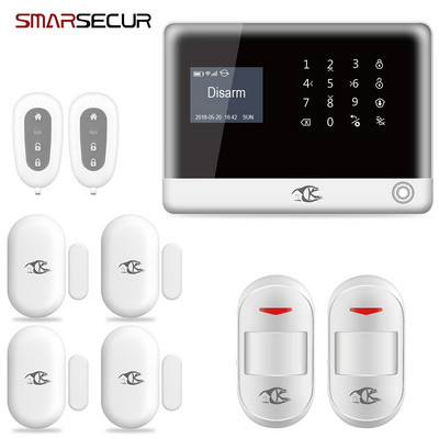 SMARSECUR ruski španjolski engleski H6 WIFI GSM alarmni sustav Sigurnost kućnog GSM alarmnog sustava APP Control Alarm DIY Kit-45
