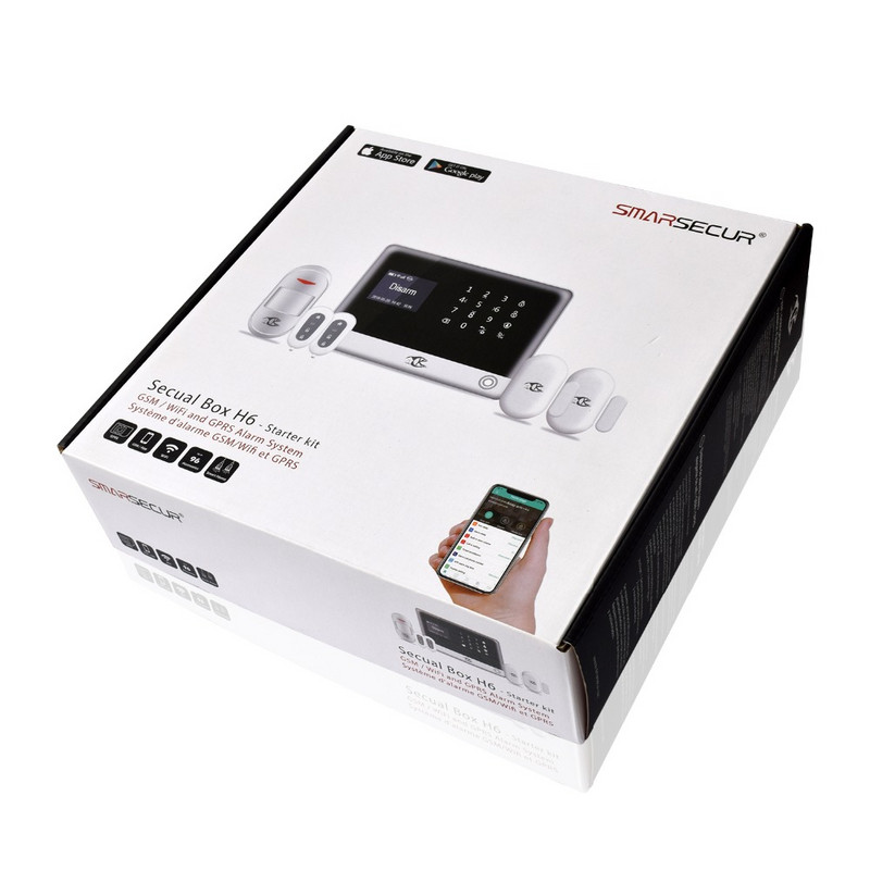 SMARSECUR ruski španjolski engleski H6 WIFI GSM alarmni sustav Sigurnost kućnog GSM alarmnog sustava APP Control Alarm DIY Kit-45