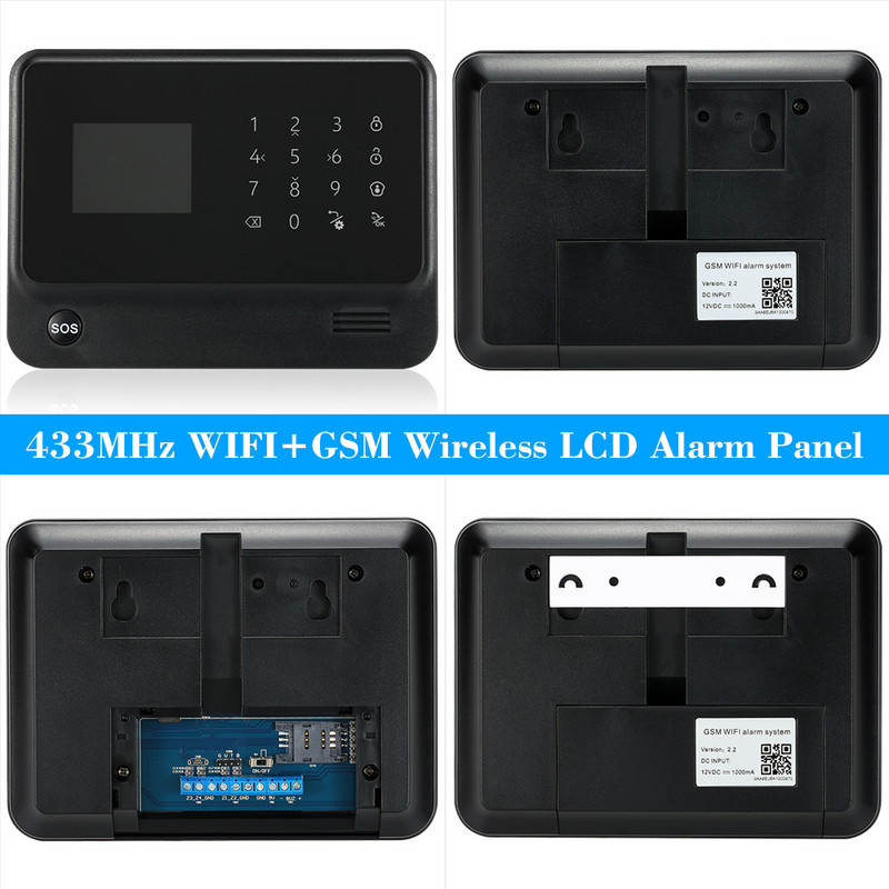 BONLOR G90B WiFi GPRS alarm GSM Autodial Alarmni sustav Personalizirajte Alarmni sustav APP Kontrola PIR Detector Deur Sensor