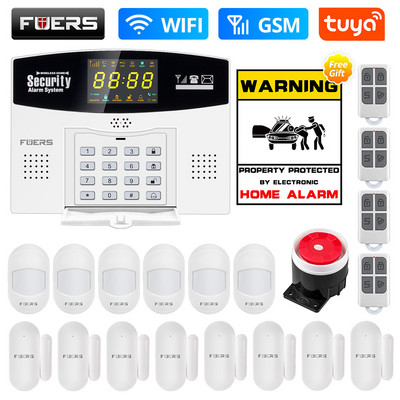 Fuers W210 Tuya išmaniosios signalizacijos sistemos komplektas WIFI GSM signalizacija išmaniojo namo signalizacija spalvota LCD ekranas apsauga 3MP IP kamera