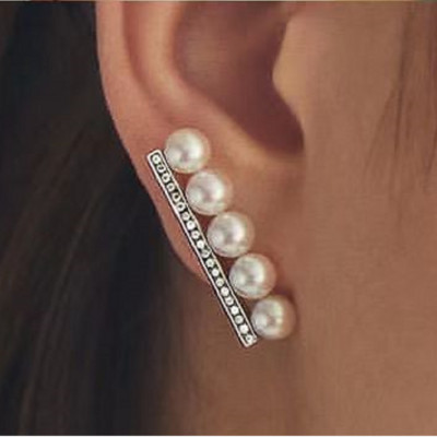 Kurshuni Balance Bar perlų pakabukas karoliai su kubiniu cirkonio akmeniu moterims Prabangus kokybiškas auskarų papuošalų rinkinys Vestuvių vakarėlis