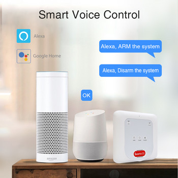 Εφαρμογή Tuya GSM+WiFi Zigbee Smart Home Ασύρματο αντικλεπτικό σύστημα συναγερμού Κινητό Απομακρυσμένο φωνητικό έλεγχο Υποστήριξη Alexa Goolge Assistant