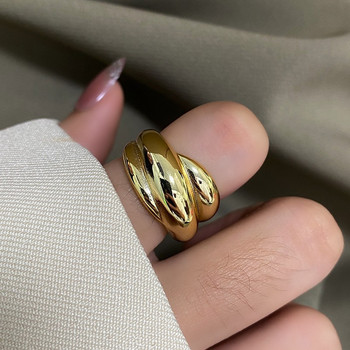 LIVVY Νέο Ασημί Χρώμα Μινιμαλιστικό Ομαλό Ακανόνιστο Δαχτυλίδι Ανοίγοντας Ρυθμιζόμενο Δαχτυλίδι Γυναικείο Δώρο Δώρο Δάχτυλο Κοσμήματα