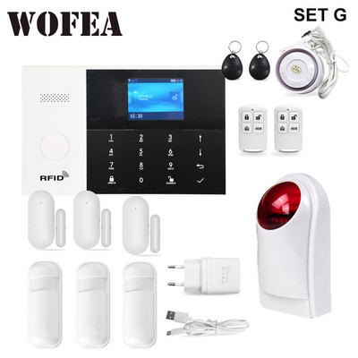 Wofea Tuya Smart Life WIFI GSM APLIKACIJA Daljinski upravljač Bežični kućni sigurnosni kućni alarmni sustav Tipkovnica na dodir RFID oznaka