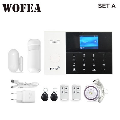 Wofea Tuya Smart Life WIFI GSM APLIKACIJA Daljinski upravljač Bežični kućni sigurnosni kućni alarmni sustav Tipkovnica na dodir RFID oznaka