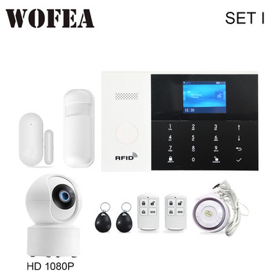 Wofea Tuya Smart Life WIFI GSM APLIKACIJA Daljinski upravljač Bežični kućni sigurnosni kućni alarmni sustav Tipkovnica na dodir RFID oznaka