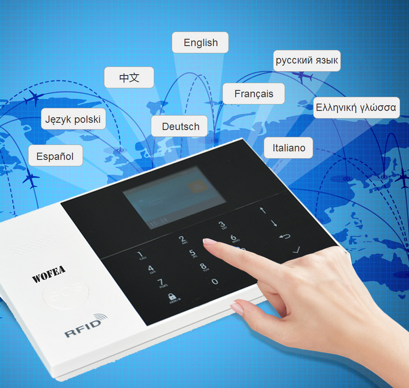 Wofea Tuya Smart Life WIFI GSM APLIKACIJA Daljinski upravljač Bežični kućni sigurnosni kućni alarmni sustav Tipkovnica na dodir RFID oznaka