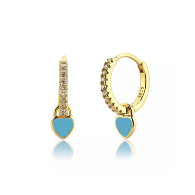 MC Huggie auskarai su emaliu Rožinė Mėlyna Juoda Balta Raudona Širdies pakabukai Pendientes Nauji Moteriški ausų lankeliai