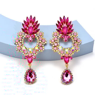 Karštas dizainas Moteriški Kalnų krištoliniai auskarai Mados žavesys krištolo auskarai Vakarėlis Vestuviniai papuošalai Dovanos Didmeninė prekyba