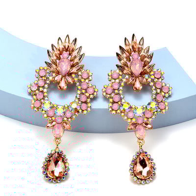 Karštas dizainas Moteriški Kalnų krištoliniai auskarai Mados žavesys krištolo auskarai Vakarėlis Vestuviniai papuošalai Dovanos Didmeninė prekyba