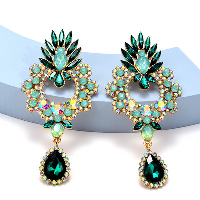 Karštas dizainas Moteriški Kalnų krištoliniai auskarai Mados žavesys krištolo auskarai Vakarėlis Vestuviniai papuošalai Dovanos Didmeninė prekyba