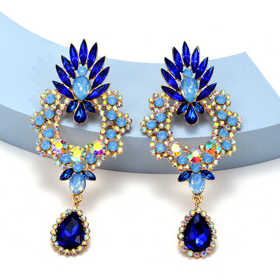 Karštas dizainas Moteriški Kalnų krištoliniai auskarai Mados žavesys krištolo auskarai Vakarėlis Vestuviniai papuošalai Dovanos Didmeninė prekyba