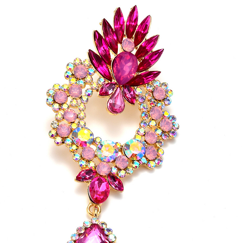 Karštas dizainas Moteriški Kalnų krištoliniai auskarai Mados žavesys krištolo auskarai Vakarėlis Vestuviniai papuošalai Dovanos Didmeninė prekyba