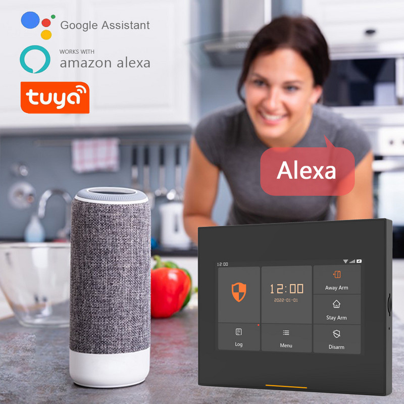Bežični Wifi HD zaslon osjetljiv na dodir Kompleti sigurnosnih alarmnih sustava pametnog doma za garaže/stambene objekte/trgovine 433MHz Podrška Tuya Samrtlife