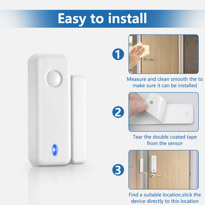 Awapow belaidžio durų lango magnetinis jutiklis Signalizacija Apsaugos nuo vagystės Nepavyksta aliarmo detektoriai Namų apsaugos signalizacijos sistema Naudojimas su pagrindiniu kompiuteriu.