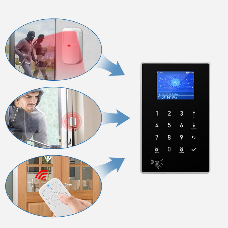 Awapow belaidžio durų lango magnetinis jutiklis Signalizacija Apsaugos nuo vagystės Nepavyksta aliarmo detektoriai Namų apsaugos signalizacijos sistema Naudojimas su pagrindiniu kompiuteriu.