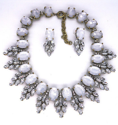 Daugiaspalviai Indijos Kundano papuošalų papuošalų rinkinio pareiškimas nuotakos mėlynas brangakmenis Kalnų krištolo kaklo karoliai ir auskarai moterims