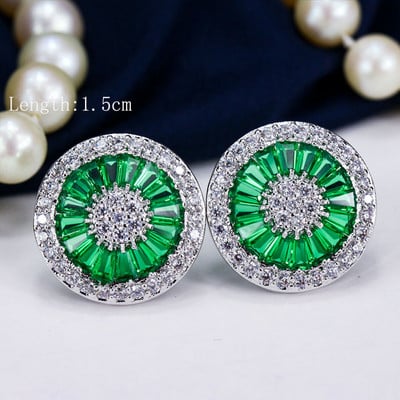 „ThreeGraces“ vintažinis didelis vandens lašas, žalias krištolinis akmuo, ilgi auskarai, gėlėti kubiniai cirkoniai, moteriški vestuviniai kabantys auskarai ER047