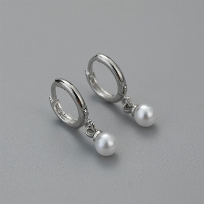 SIPENGJEL Madingi korėjiečių perlų pakabukai auskarai moterims apvalus apskritimas mažas lankelis Vestuviniai papuošalai boucle oreille femme