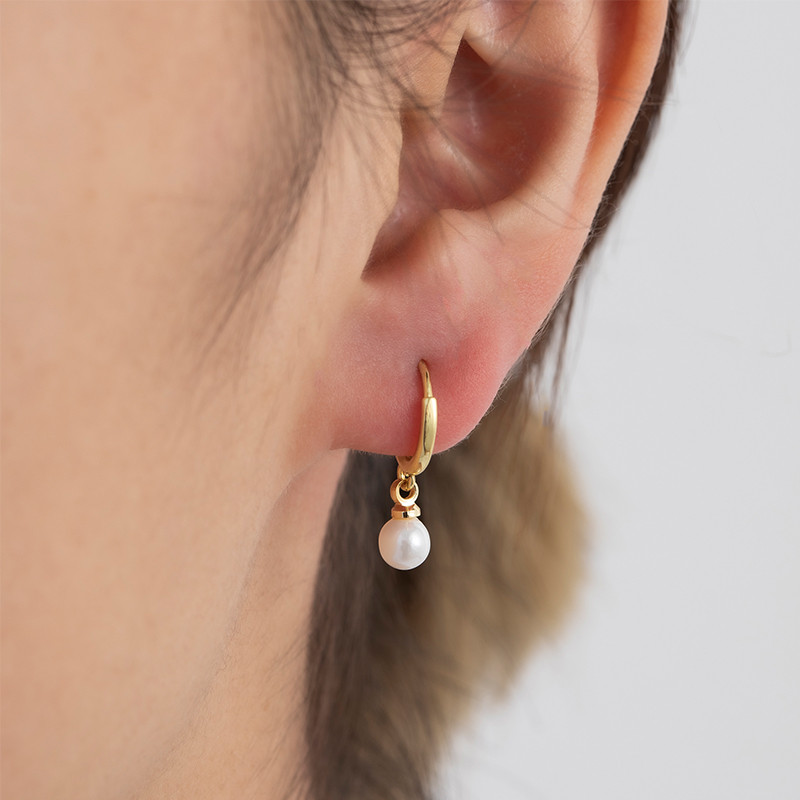 SIPENGJEL Madingi korėjiečių perlų pakabukai auskarai moterims apvalus apskritimas mažas lankelis Vestuviniai papuošalai boucle oreille femme