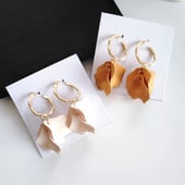 Fashion Petals auskarai asmenybei matinio temperamento mergaitei auskarai Akrilo kutas skaidrus Klasikiniai ilgi auskarai moterims