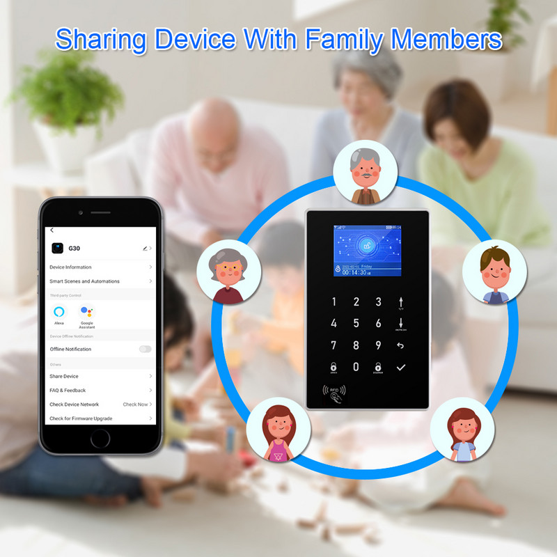 ZONAN signalizacijos sistema, skirta namų apsaugos nuo įsilaužimo signalizacijai rinkinys 433MHz WiFi GSM signalizacijos belaidis Tuya Smart House programos valdymas Alexa Google