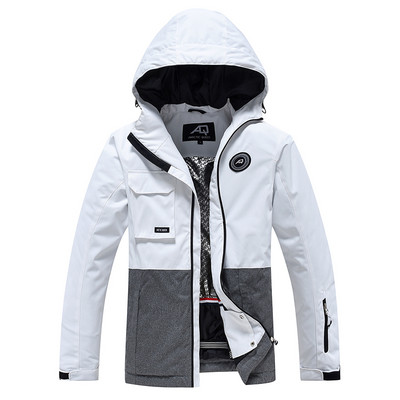 Įstrižas užtrauktuko spalvas atitinkantis mergaitės sniego kostiumas, dėvėkite vandeniui atsparų žiemos kostiumą, snieglenčių sportui skirtą drabužį, slidinėjimo striukę + kelnaites moterims