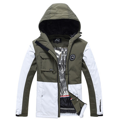 Įstrižas užtrauktuko spalvas atitinkantis mergaitės sniego kostiumas, dėvėkite vandeniui atsparų žiemos kostiumą, snieglenčių sportui skirtą drabužį, slidinėjimo striukę + kelnaites moterims