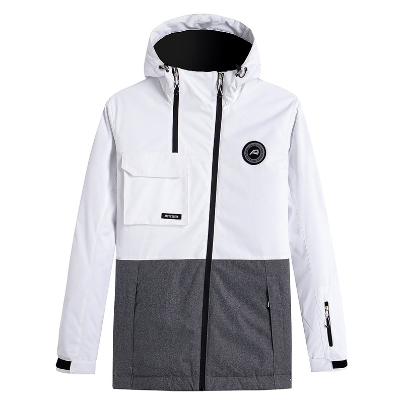 Įstrižas užtrauktuko spalvas atitinkantis mergaitės sniego kostiumas, dėvėkite vandeniui atsparų žiemos kostiumą, snieglenčių sportui skirtą drabužį, slidinėjimo striukę + kelnaites moterims