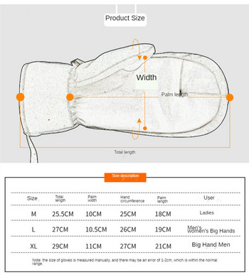 Мъже Жени Зима Ски Сноуборд Може Сензорен екран Водоустойчиви Термални Дебели Снежни Ръкавици Моторна шейна Ръкавици Черни Бяла Сива