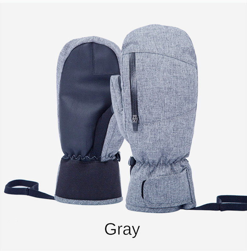 Vyrai Moterys Žiemos Slidinėjimas Snieglentės Gali Liečiamas Ekranas Neperšlampamos Termiškai Storos Sniego pirštinės Sniego motociklo Pirštinės Juoda Balta Pilka