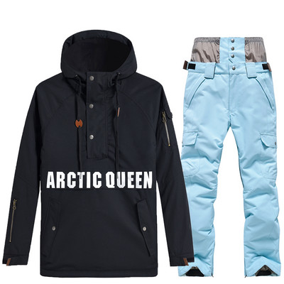 2022 m. naujas moteriškas slidinėjimo kostiumas žiemos sniego kostiumas, neperšlampamas snieglenčių sportas, atsparus vėjui, šiltas, spausdintas vyriškas slidinėjimo striukės ir kelnių rinkinys