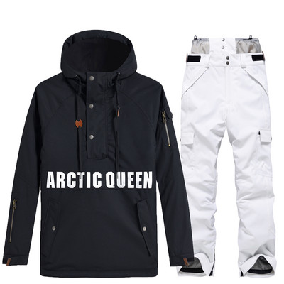 2022 m. naujas moteriškas slidinėjimo kostiumas žiemos sniego kostiumas, neperšlampamas snieglenčių sportas, atsparus vėjui, šiltas, spausdintas vyriškas slidinėjimo striukės ir kelnių rinkinys