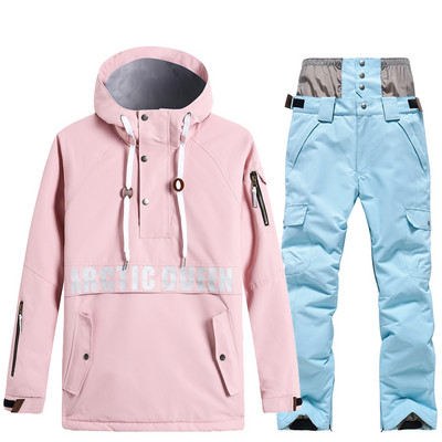 2022 m. naujas moteriškas slidinėjimo kostiumas žiemos sniego kostiumas, neperšlampamas snieglenčių sportas, atsparus vėjui, šiltas, spausdintas vyriškas slidinėjimo striukės ir kelnių rinkinys