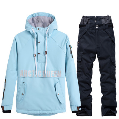 2022 m. naujas moteriškas slidinėjimo kostiumas žiemos sniego kostiumas, neperšlampamas snieglenčių sportas, atsparus vėjui, šiltas, spausdintas vyriškas slidinėjimo striukės ir kelnių rinkinys