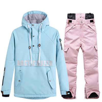 2022 m. naujas moteriškas slidinėjimo kostiumas žiemos sniego kostiumas, neperšlampamas snieglenčių sportas, atsparus vėjui, šiltas, spausdintas vyriškas slidinėjimo striukės ir kelnių rinkinys