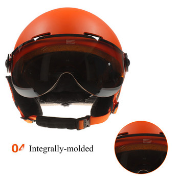 MOON Очила за ски каска Интегрално формован PC+EPS Висококачествена ски каска Спорт на открито Ски Сноуборд Скейтборд Каски