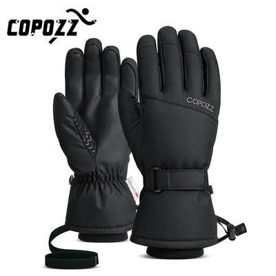 COPOZZ мъжки дамски ски ръкавици свръхлеки водоустойчиви зимни топли ръкавици сноуборд ръкавици каране на мотоциклет сняг ветроустойчиви ръкавици