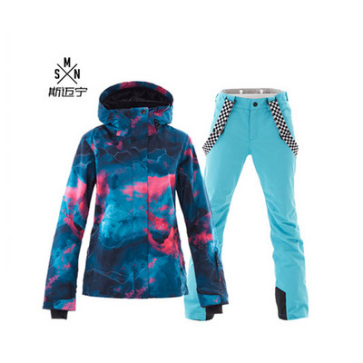 SIMAINING slidinėjimo kostiumas, moteriškas snieglenčių striukė ir kalnų slidinėjimo kelnės, nepralaidžios vandeniui, kvėpuojančios lauko žiemos šilto palto sniego rinkinys
