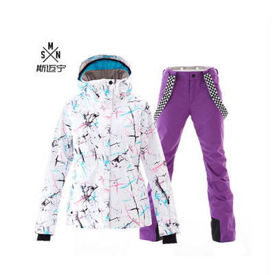 SIMAINING slidinėjimo kostiumas, moteriškas snieglenčių striukė ir kalnų slidinėjimo kelnės, nepralaidžios vandeniui, kvėpuojančios lauko žiemos šilto palto sniego rinkinys