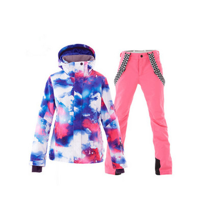 SIMAINING slidinėjimo kostiumas, moteriškas snieglenčių striukė ir kalnų slidinėjimo kelnės, nepralaidžios vandeniui, kvėpuojančios lauko žiemos šilto palto sniego rinkinys