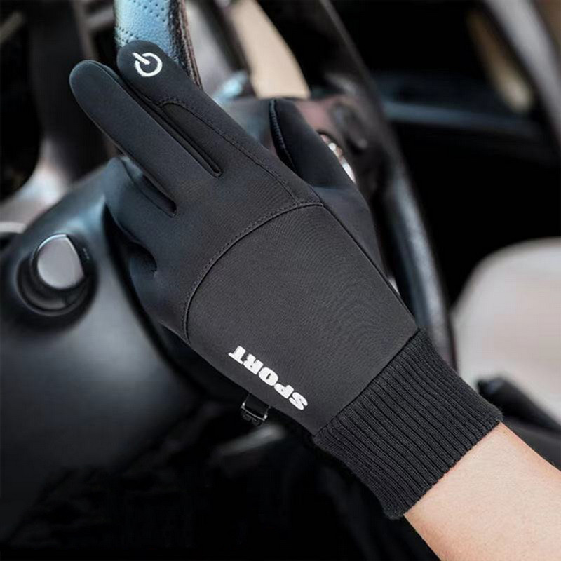 Vyriškos pirštinės žieminės, neperšlampamos, atsparios vėjui, sportinė žvejyba Jutiklinis ekranas vairavimas motociklas slidės Neslidžios šiltos dviračių sportinės pirštinės, moteriškos