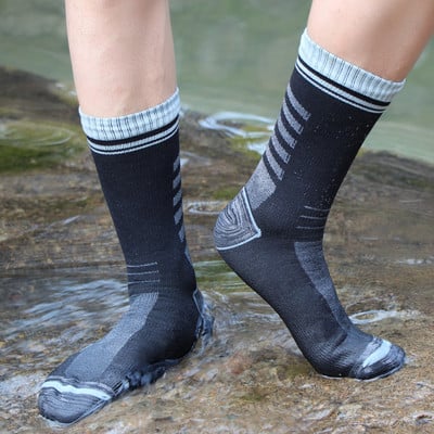 Αδιάβροχες κάλτσες αναπνεύσιμες υπαίθριες αδιάβροχες πεζοπορίες πεζοπορίας κάμπινγκ χειμερινές κάλτσες σκι Ιππασία χιόνι Ζεστές αδιάβροχες κάλτσες