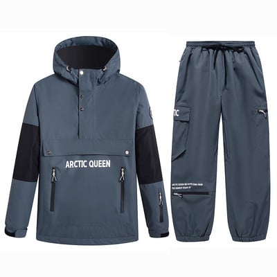 2023 m. naujas megztinis, vyriškas arba moteriškas slidinėjimo apranga snieglenčių sportui, vandeniui atsparus žieminis lauko kostiumas, sniego kostiumo striukė + kelnės