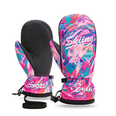 Naujos Vyriškos Moteriškos Profesionalios Slidinėjimo Pirštinės Itin lengvos -30 laipsnių Storos Šiltos žieminės vilnos pirštinės pirštinės su vandeniui atsparios snieglenčių pirštinės