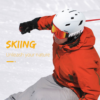 Copozz Мъже Дамска ски каска Половина покритие Сноуборд Мото моторна шейна Защитна каска за сняг Зимна топла каска за възрастни и деца