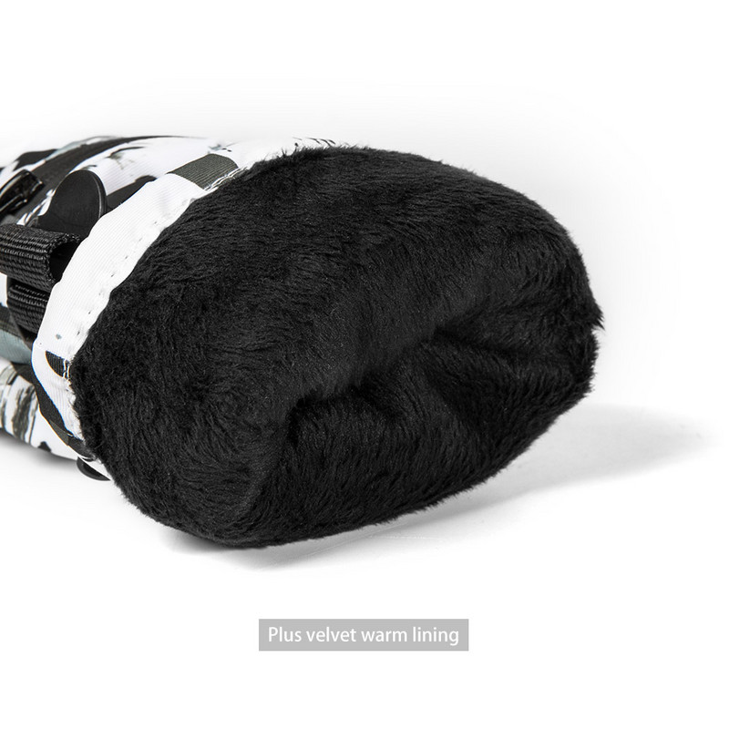 Šiluminės slidinėjimo pirštinės Vyrai Moteriškos žieminės vilnos vandeniui atsparios šiltos vaikų snieglenčių pirštinės 3 pirštų jutiklinis ekranas, skirtas važinėti slidėmis