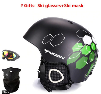 Vyrų / moterų / vaikų slidinėjimo šalmas suaugusiems snieglenčių šalmas slidinėjimo įranga, akiniai, kaukė ir dangtelis, integruota saugos riedlentė